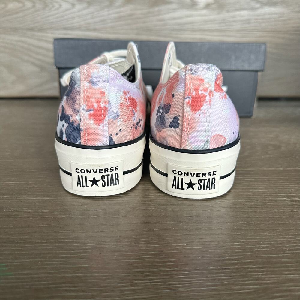 Converse Chuck Taylor Allstar Women’s 10 Platform Sneaker Washed Florals - Picture 4 of 7